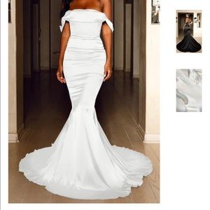 White Mermaid style, Corset Dress